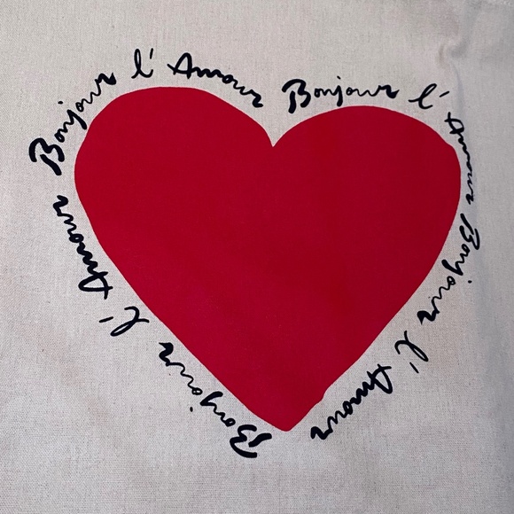 Sezane Tote w/ Red Heart (new) - Picture 3 of 3